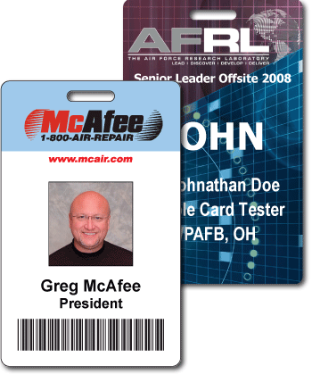 Personalized McAfee and AFRL ID Cards
