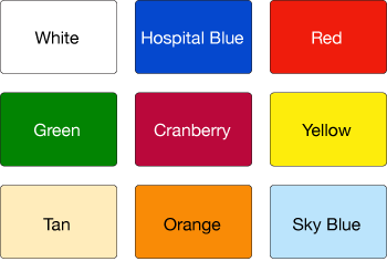 Color options for PVC Cards.