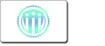 PVC Card with large Embedded hologram in center.
