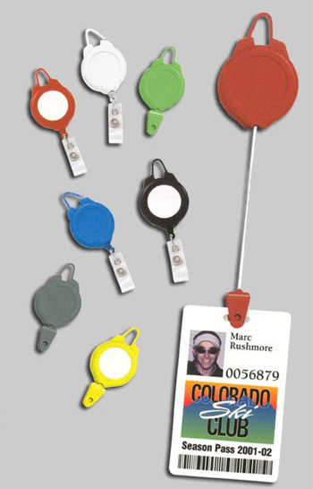 Ski/Sport solid colored Badge Reels