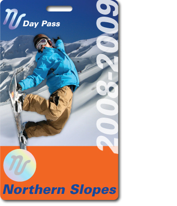 Northern Slope Ski Pass with printed hologram