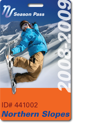 Northern Slope Ski Pass with numbering