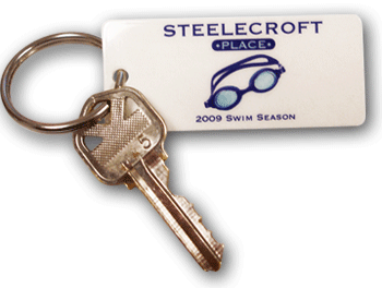 'Steelecroft Place' Swim Key Tag designed by ILC