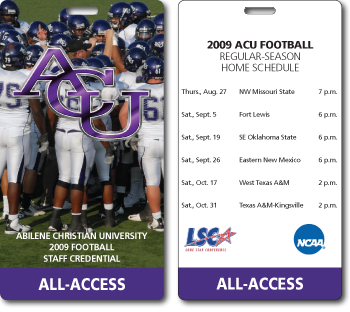 Abilene Christian Sports Pass with Schedule